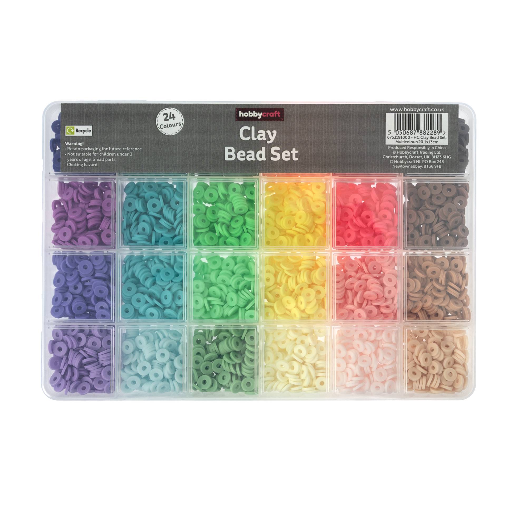 Multicolour Clay Bead Set