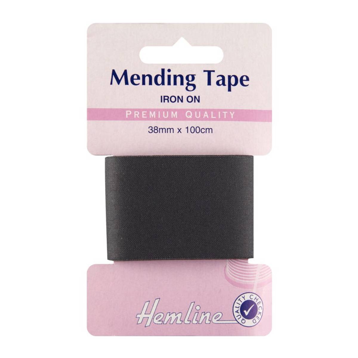 Hemline Black Iron-On Mending Tape 38mm x 100cm