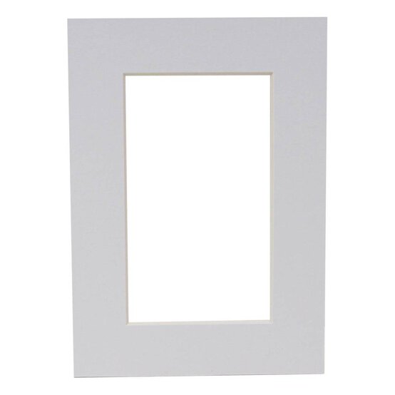 Iced White Single Aperture Mount 7 x 5 Inches