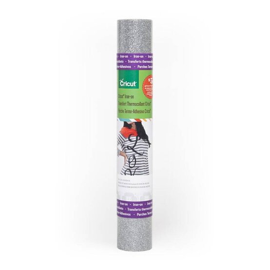 Cricut Silver Glitter Iron-On 12 x 19 Inches