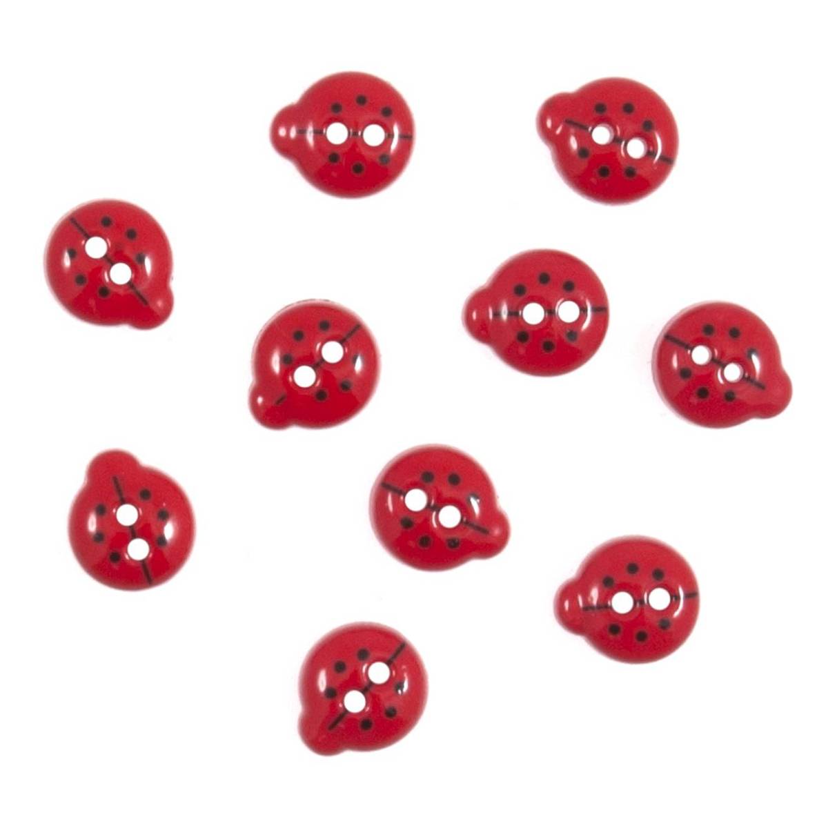 Trimits Mini Ladybird Craft Buttons 10 Pieces