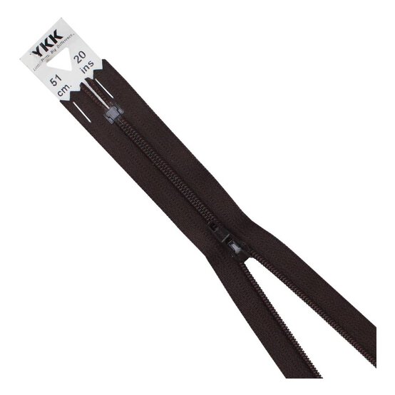 YKK Brown Dress and Skirt Zip 51cm