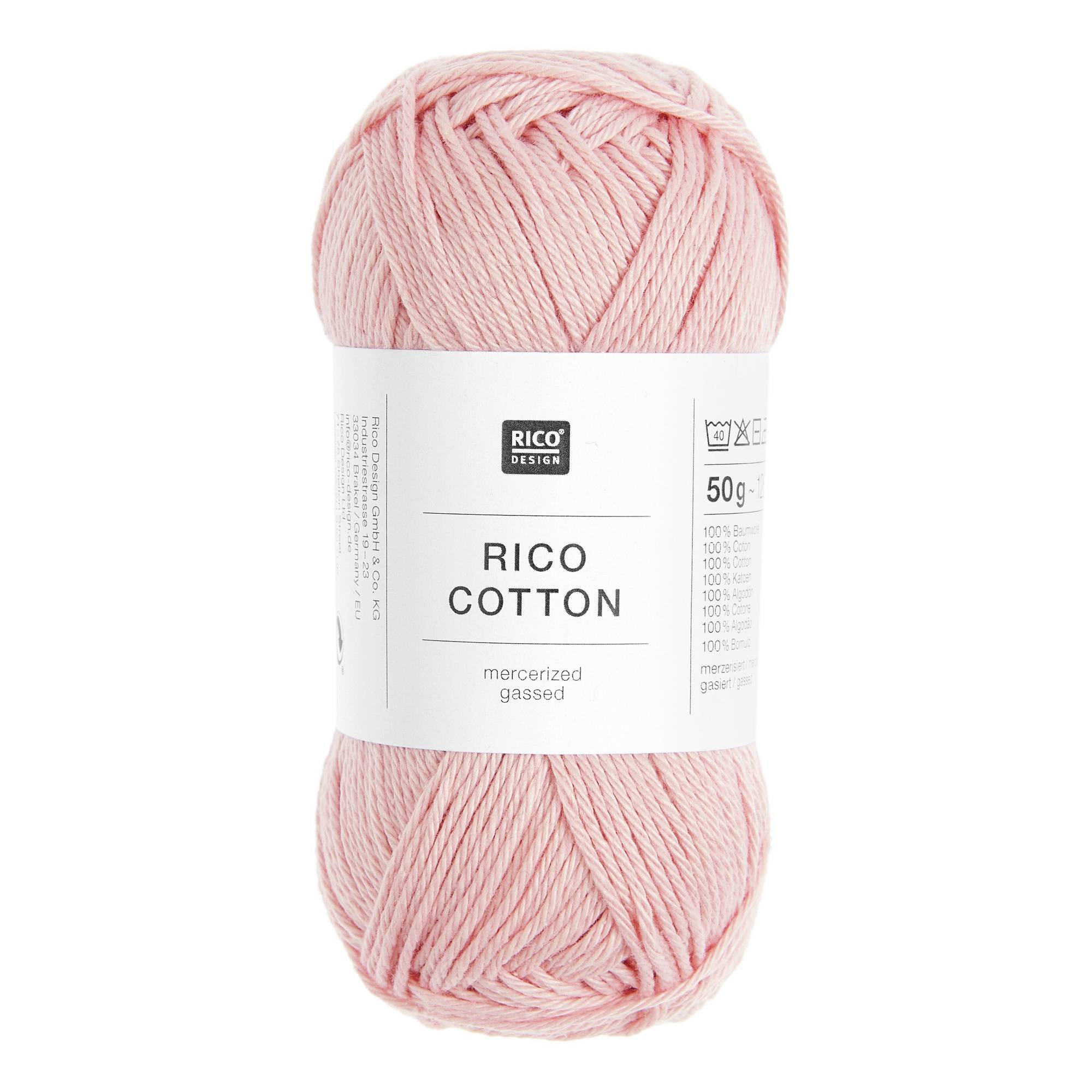 Rico Essentials Pink Cotton 4ply 50g