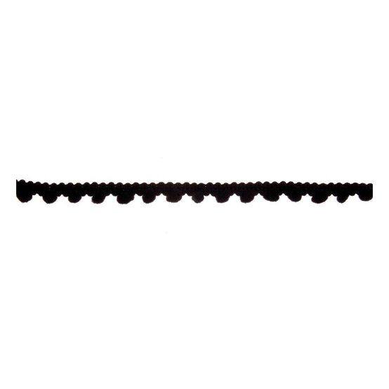 Black 7mm Pom Pom Trim by the Metre
