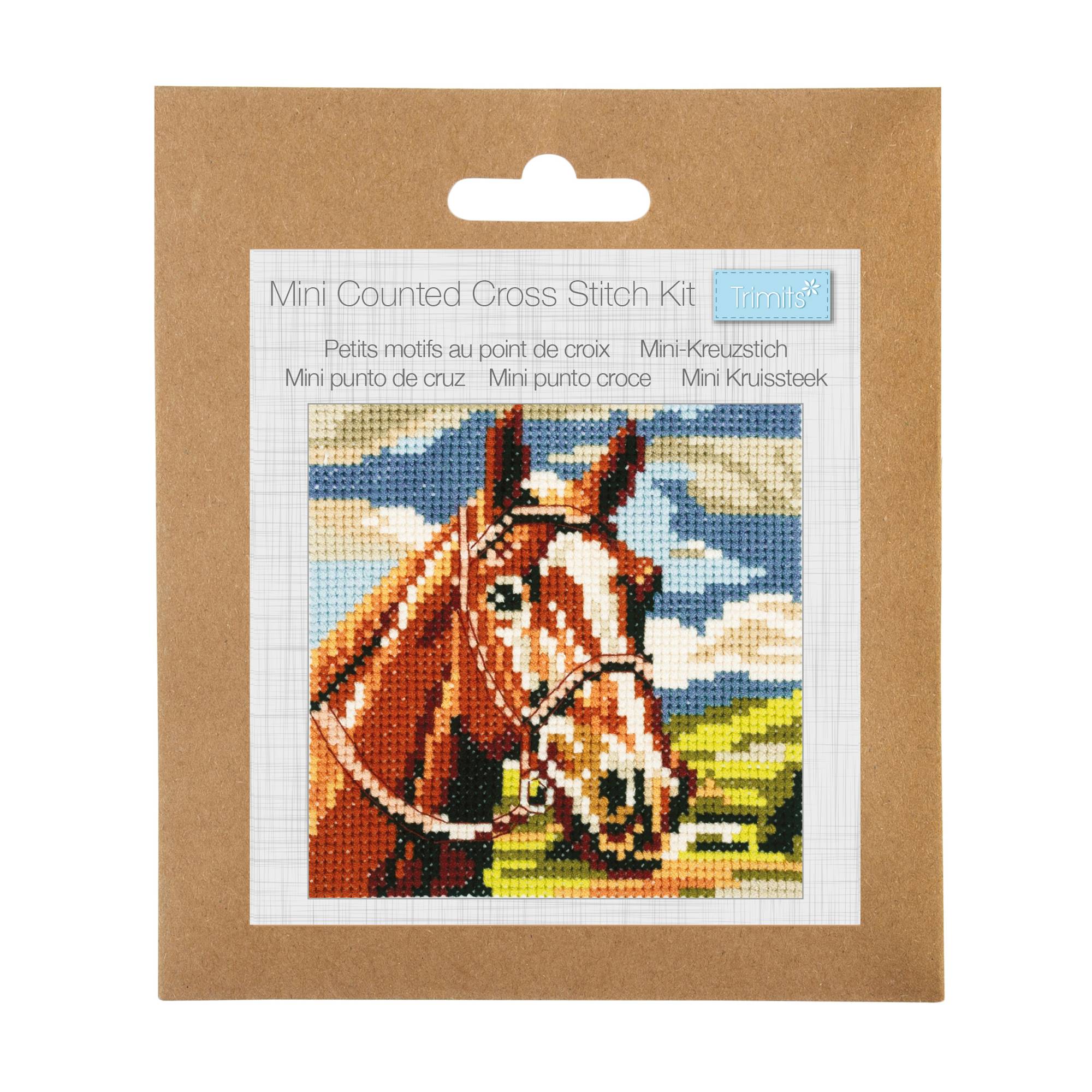 Trimits Brown Horse Counted Cross Stitch Kit 13cm x 13cm