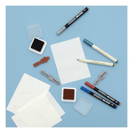 Blue Metallic Tattoo Marker Pen