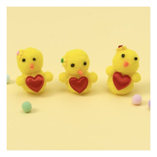 Yellow Chicks with Hearts 3 Pack