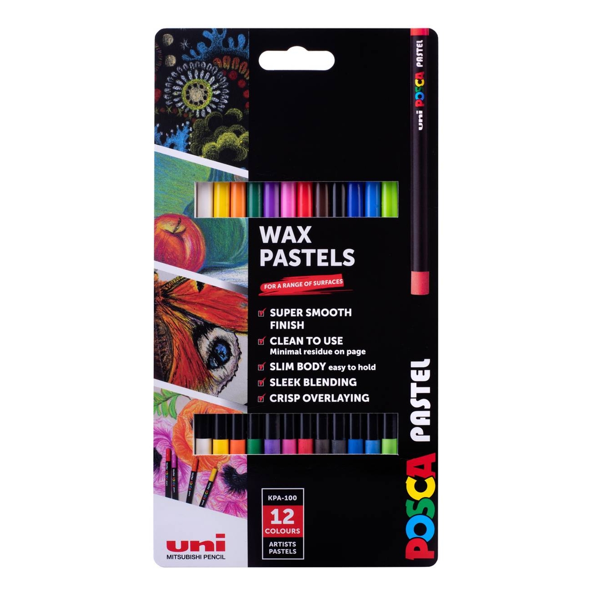 Uni-ball Posca Essential Wax Pastels 12 Pack