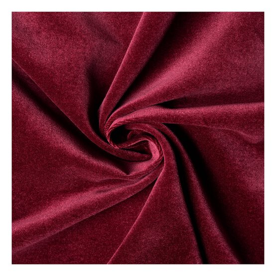 Wine Cotton Velvet Fabric?by the Metre