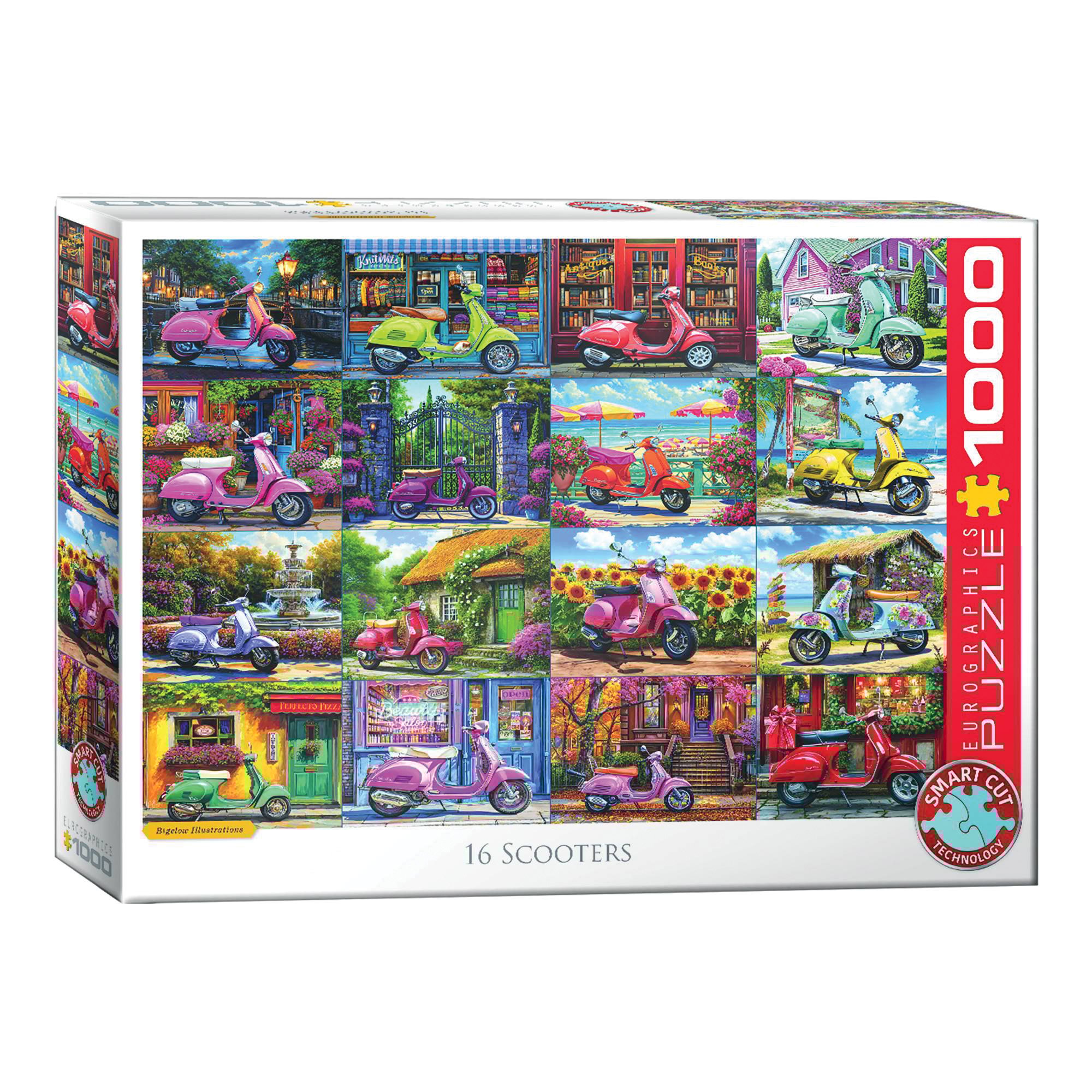 Eurographics 16 Scooters Jigsaw Puzzle 1000 Pieces