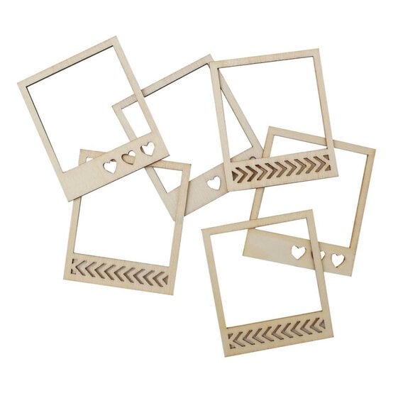 Wooden Photo Frame Embellishments 12 Pack