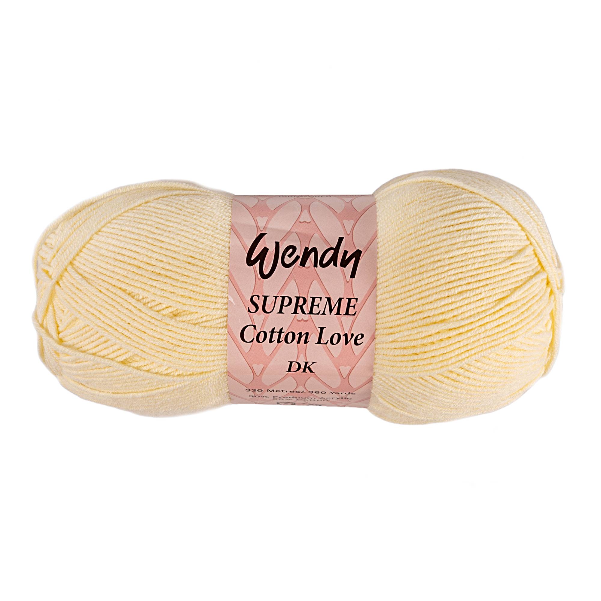 Wendy Cream Supreme Cotton Love DK Yarn 100g