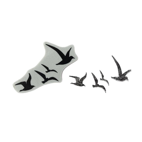 Flying Birds Tattoo Cling Stamp