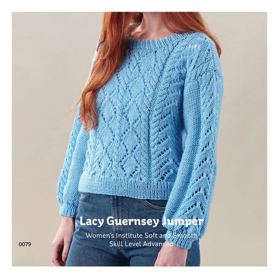 Women's Institute Vintage Lacy Guernsey Jumper Digital Pattern 0079