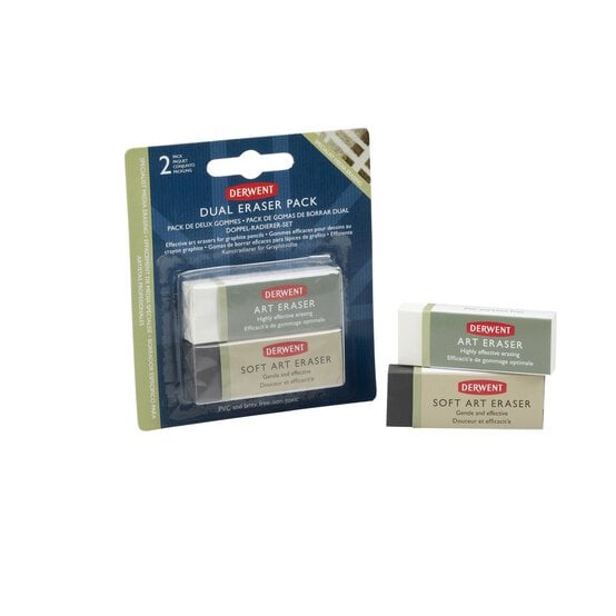 Derwent Shaped Erasers 2 Pack