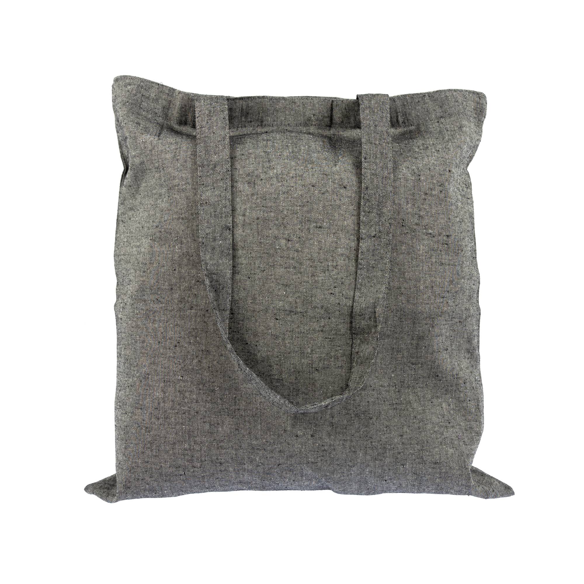 Grey Cotton Tote Shopping Bag 40cm x 38cm