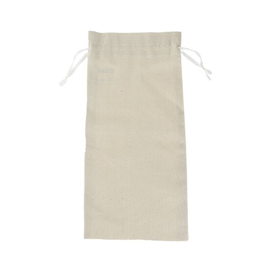 Natural Cotton Drawstring Bottle Bag
