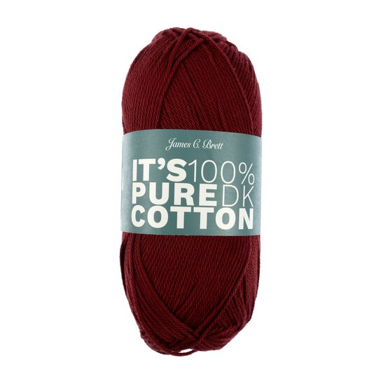 James C Brett Claret It’s Pure Cotton Yarn 100g