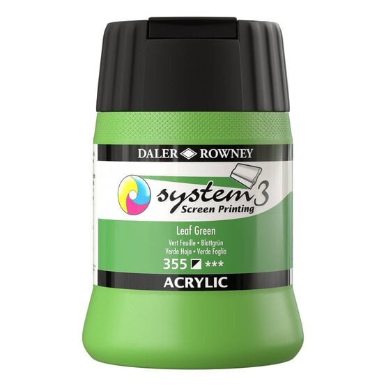 Daler-Rowney System3 Leaf Green Screen Printing Acrylic Ink 250ml