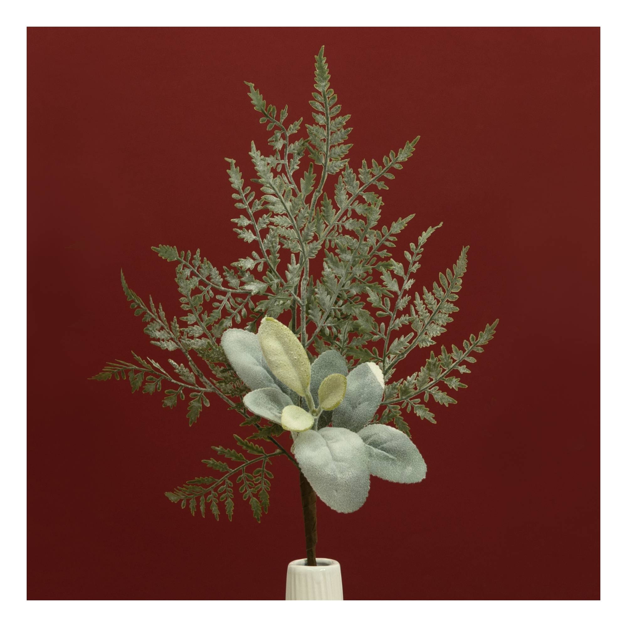 Flocked Greenery Stem 46cm