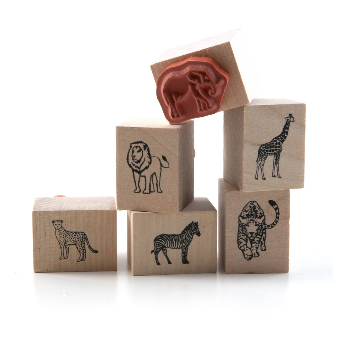 Safari Wooden Stamp Set 6 Pieces