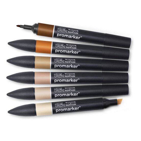 Winsor & Newton Skin Tone Promarkers Set 2 6 Pack