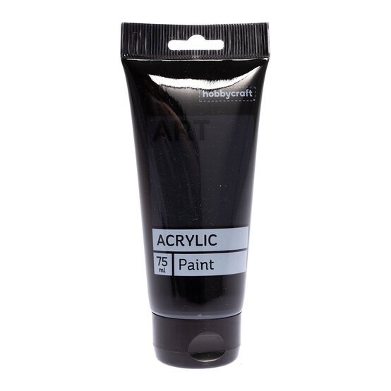 Black Art Acrylic Paint 75ml