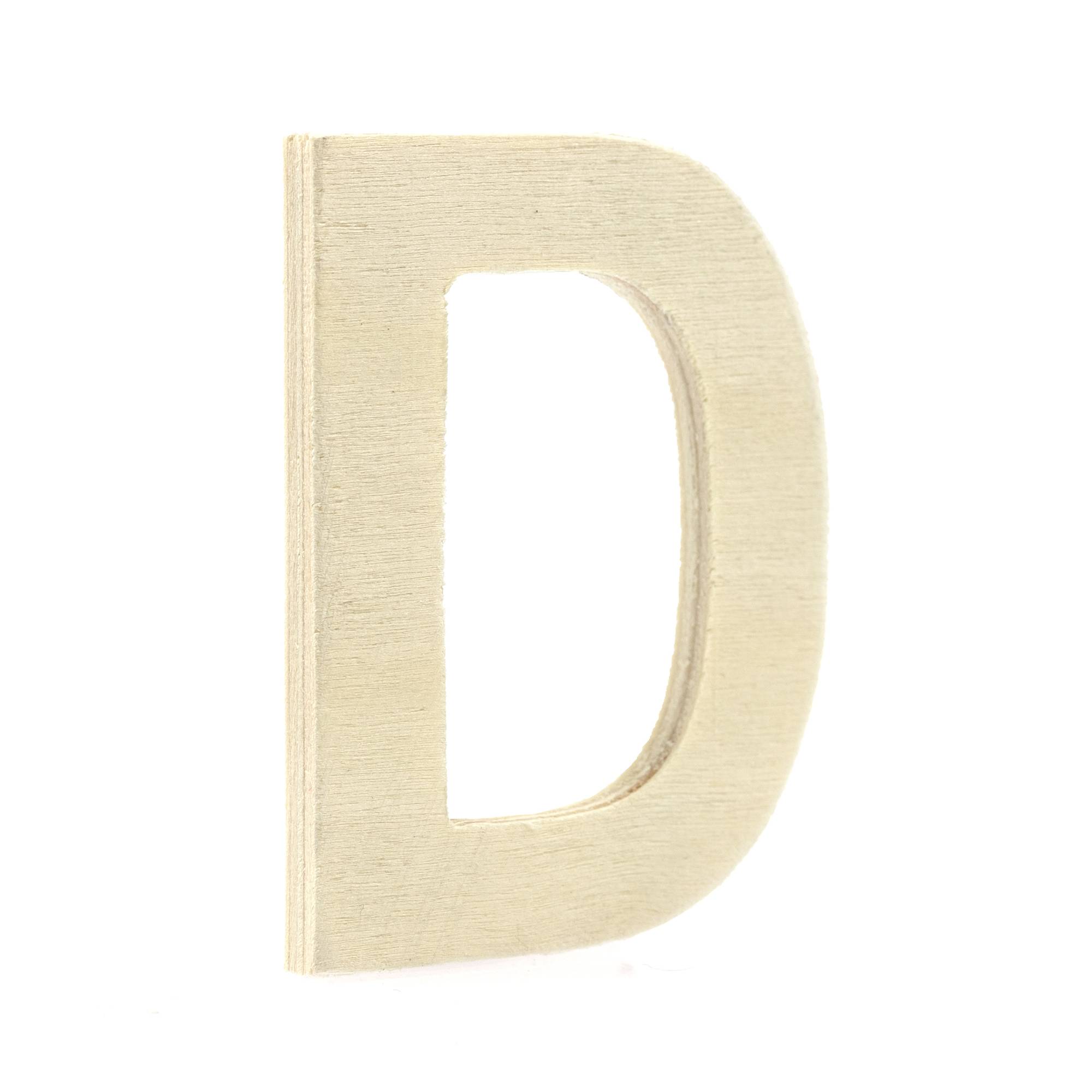 Small Wooden Letter D 6.5cm