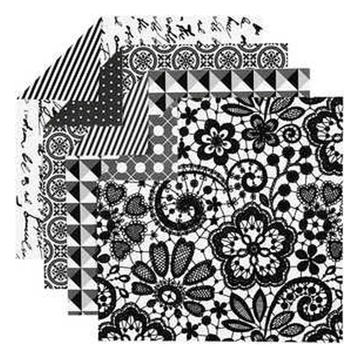 Classic Monochrome Origami Paper 15cm 50 Pack
