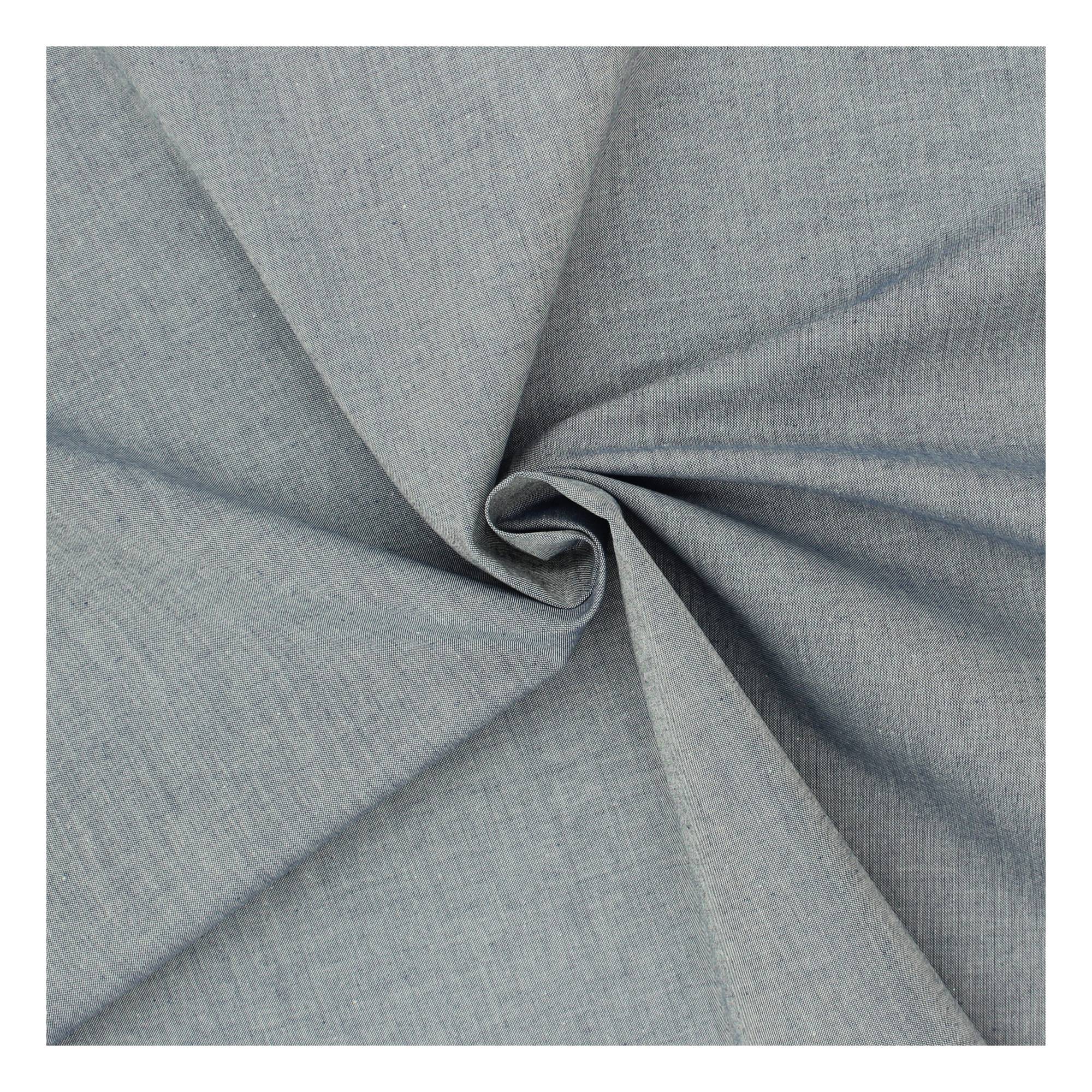 Dark Blue Chambray Cotton Fabric?by the Metre