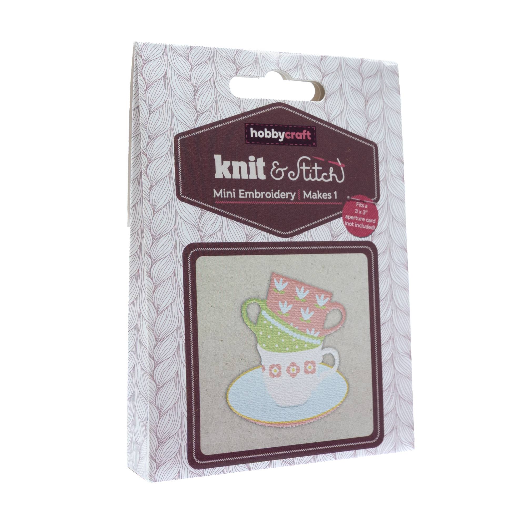 Mini Teacups Embroidery Kit