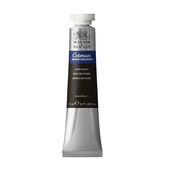 Winsor And Newton Cotman Watercolours 21 ml 337 Lamp Black