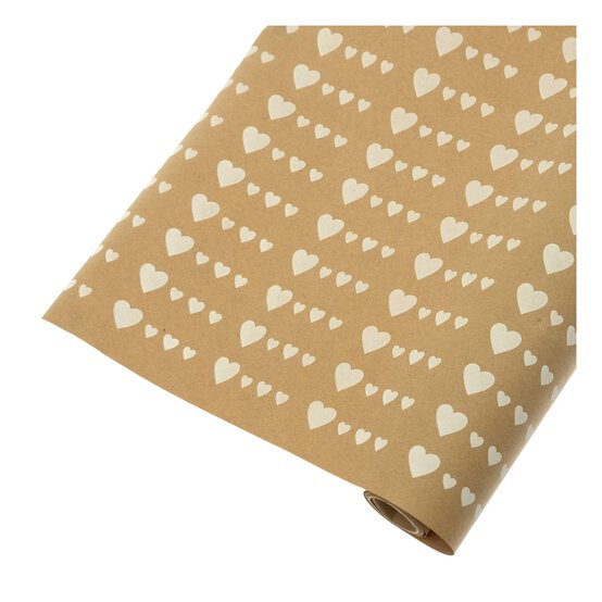 Heart Celebration Kraft Paper Roll 70cm x 3m