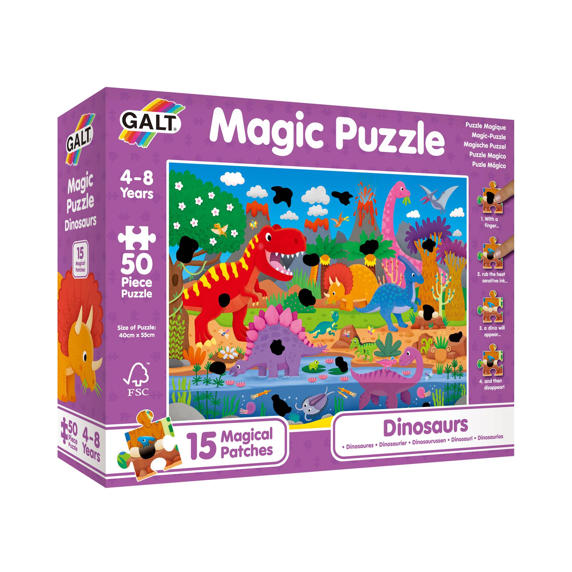 Galt Dinosaurs Magic Puzzle 50 Pieces