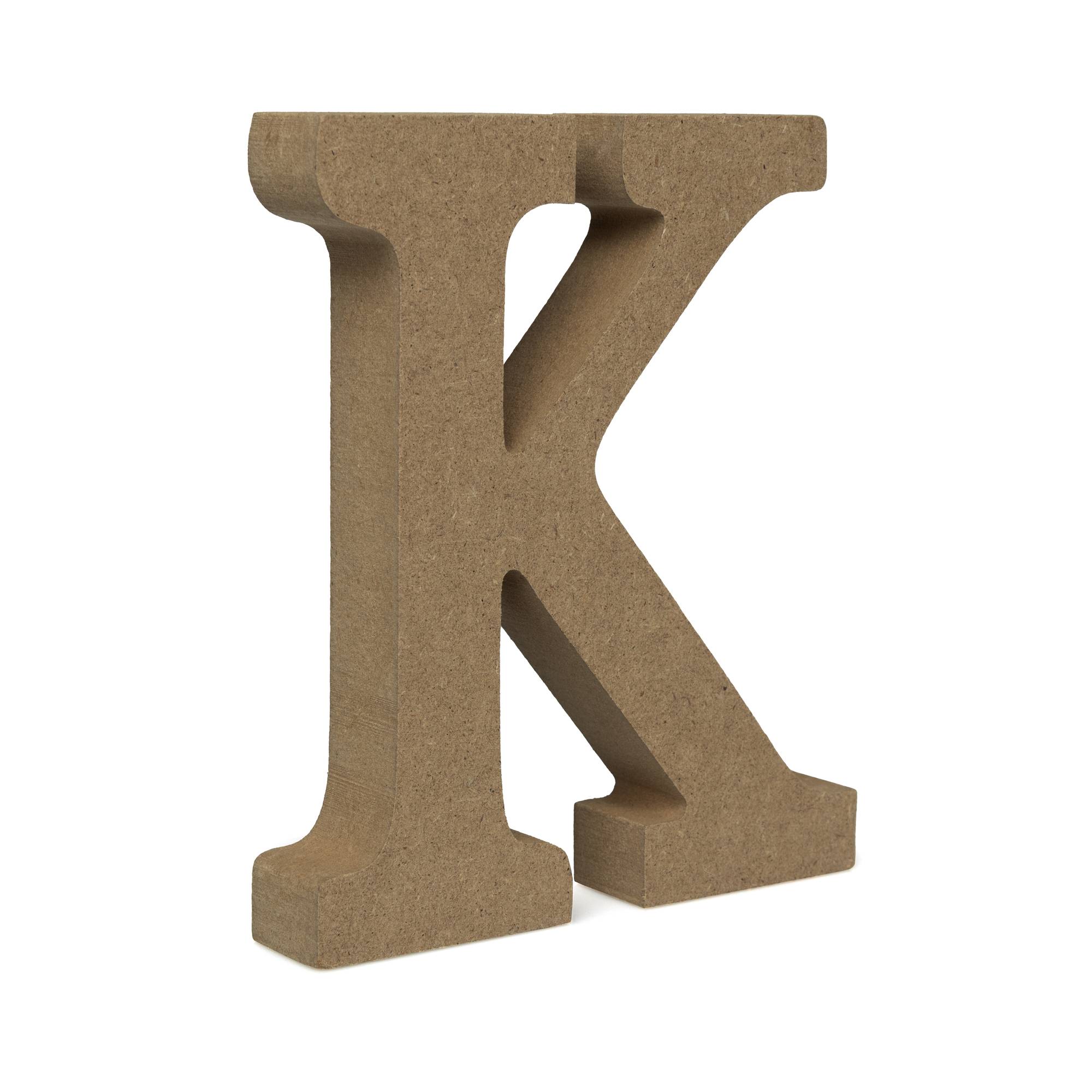 MDF Wooden Letter K 13cm