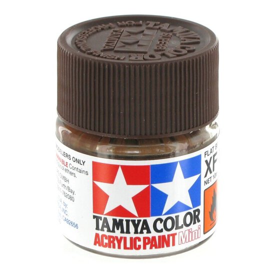 Tamiya Colour Acrylic Paint XF-10 Flat Brown 10ml