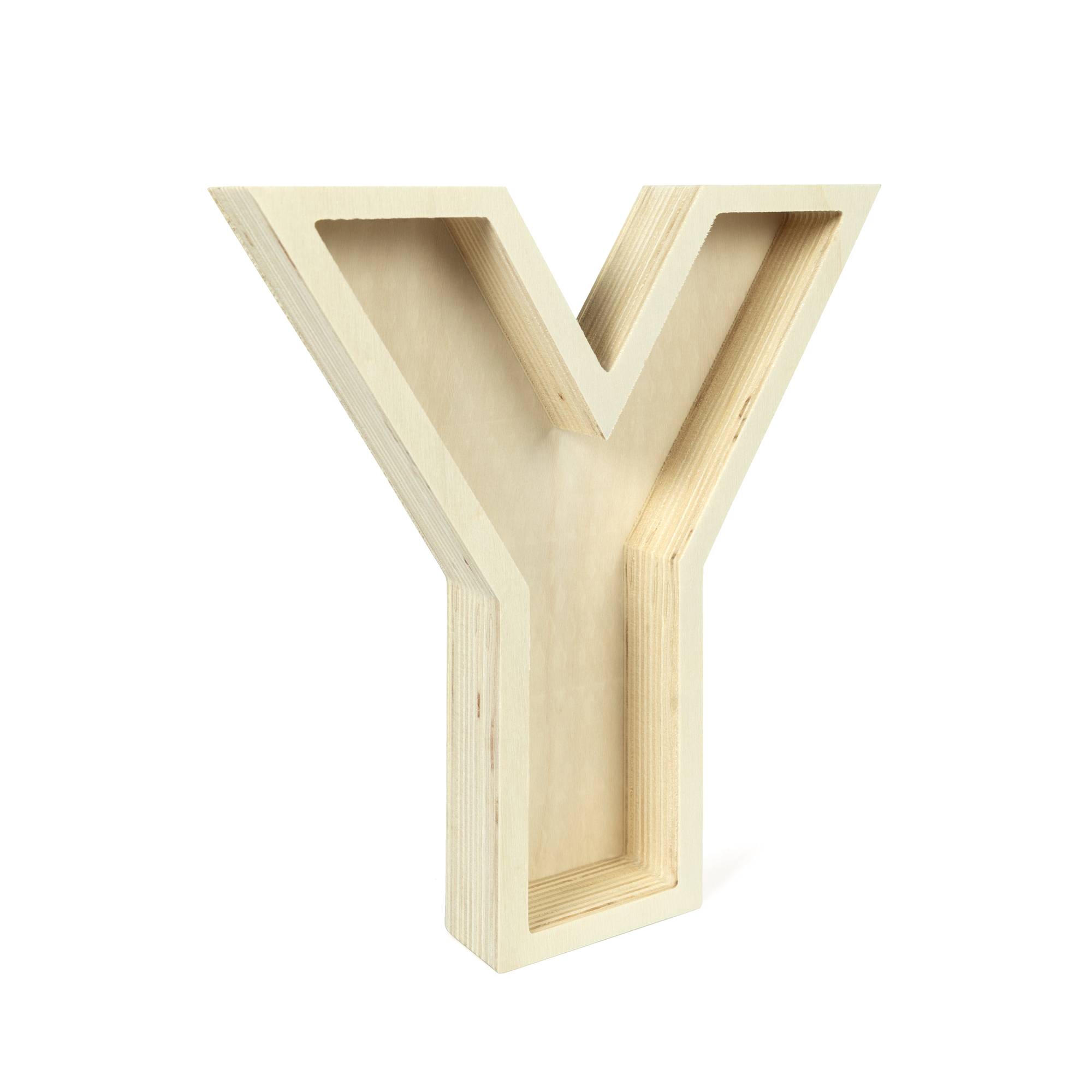 Wooden Fillable Letter Y 22cm