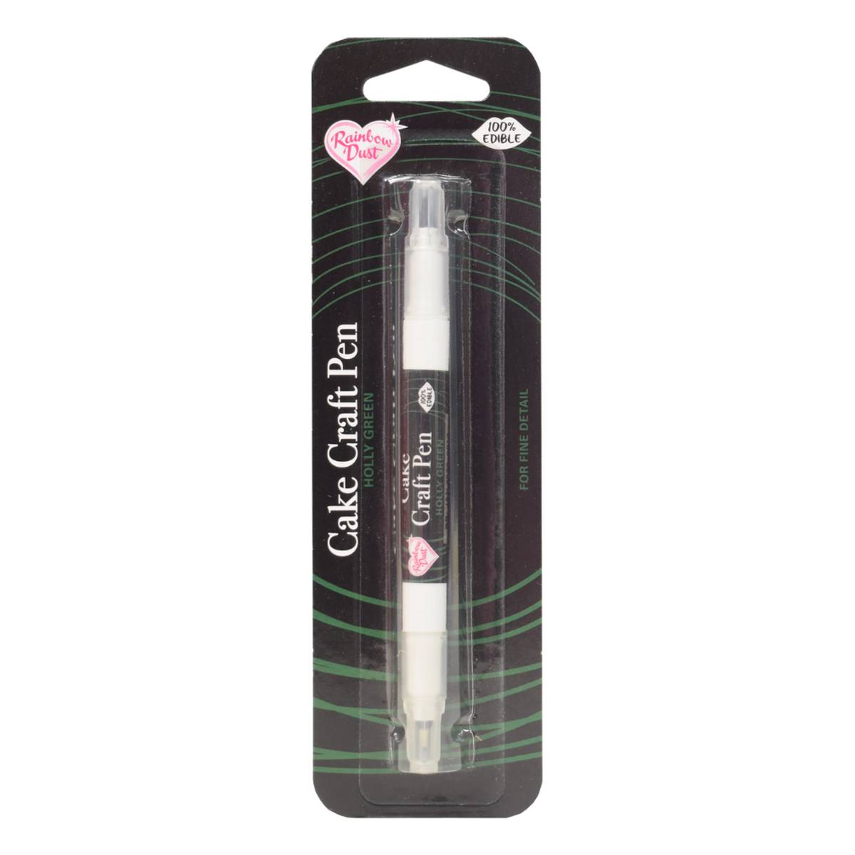 Rainbow Dust Holly Green Double-Ended Edible Food Pen