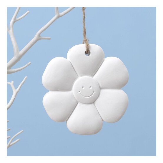 Hanging Plaster Flower Decoration 8.5cm