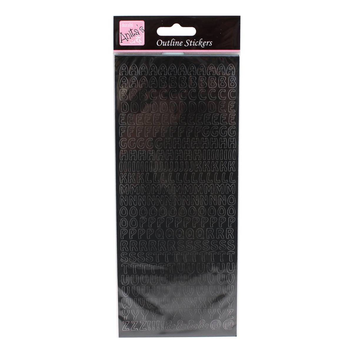 Anita's Black Alphabet Outline Stickers