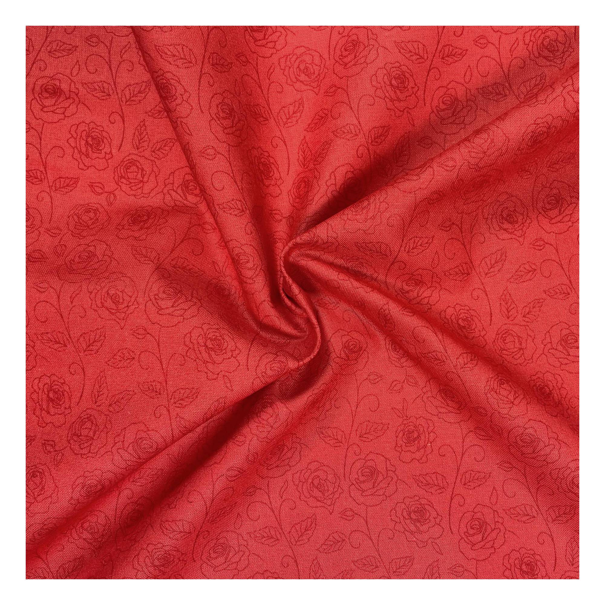Blush Red Cotton Rose Blender Fabric by the Metre