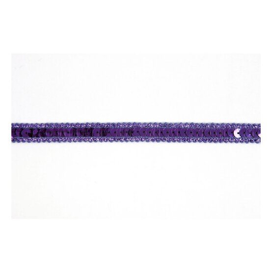 Purple Metallic-Edged Sequin Trim by the Metre