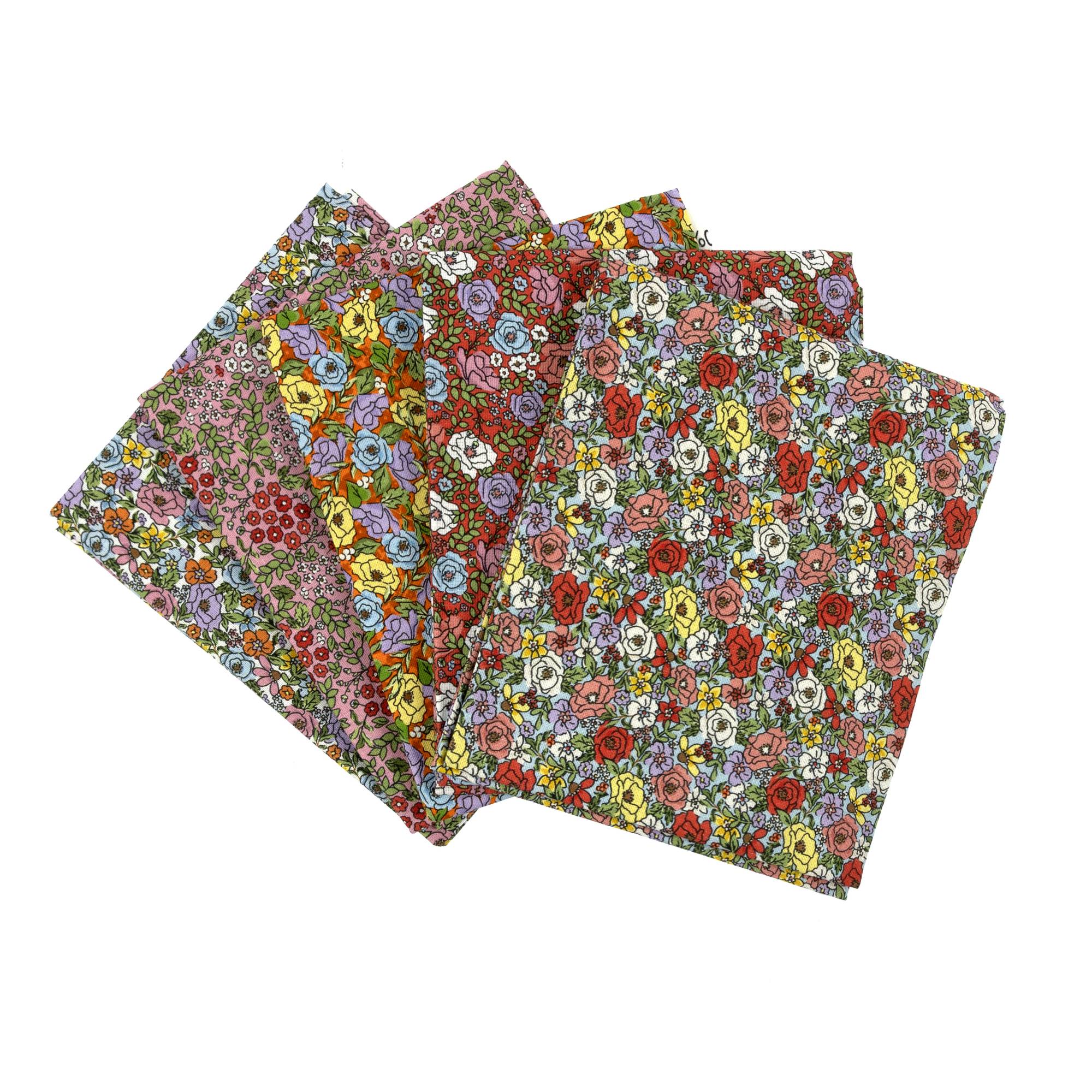Tiny Floral Cotton Fat Quarters 5 Pack