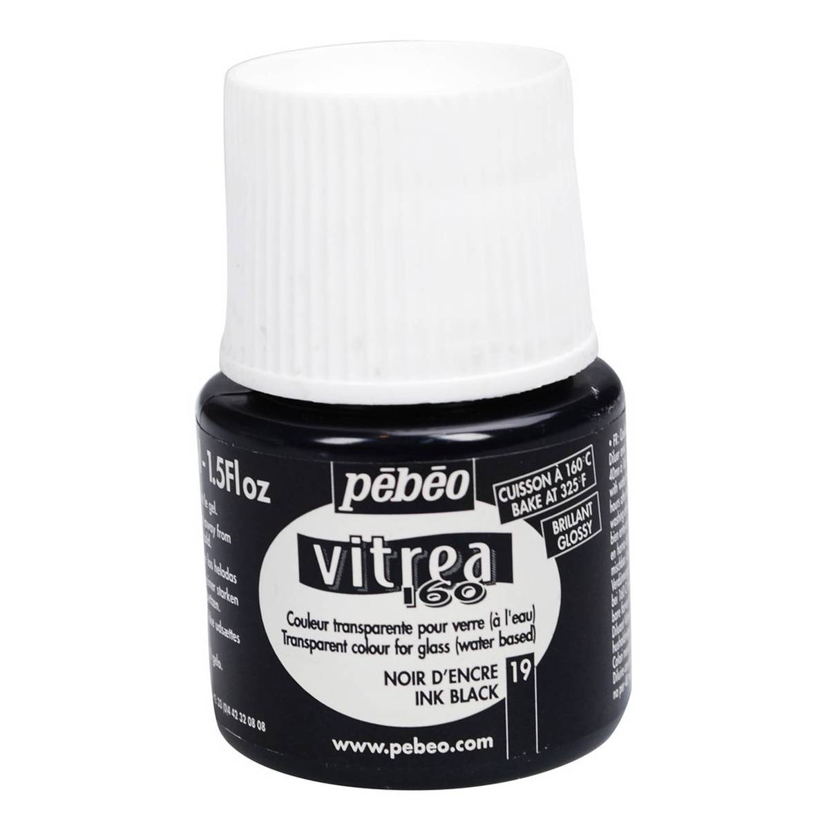 Pebeo Black Ink Vitrea 160 Paint 45ml