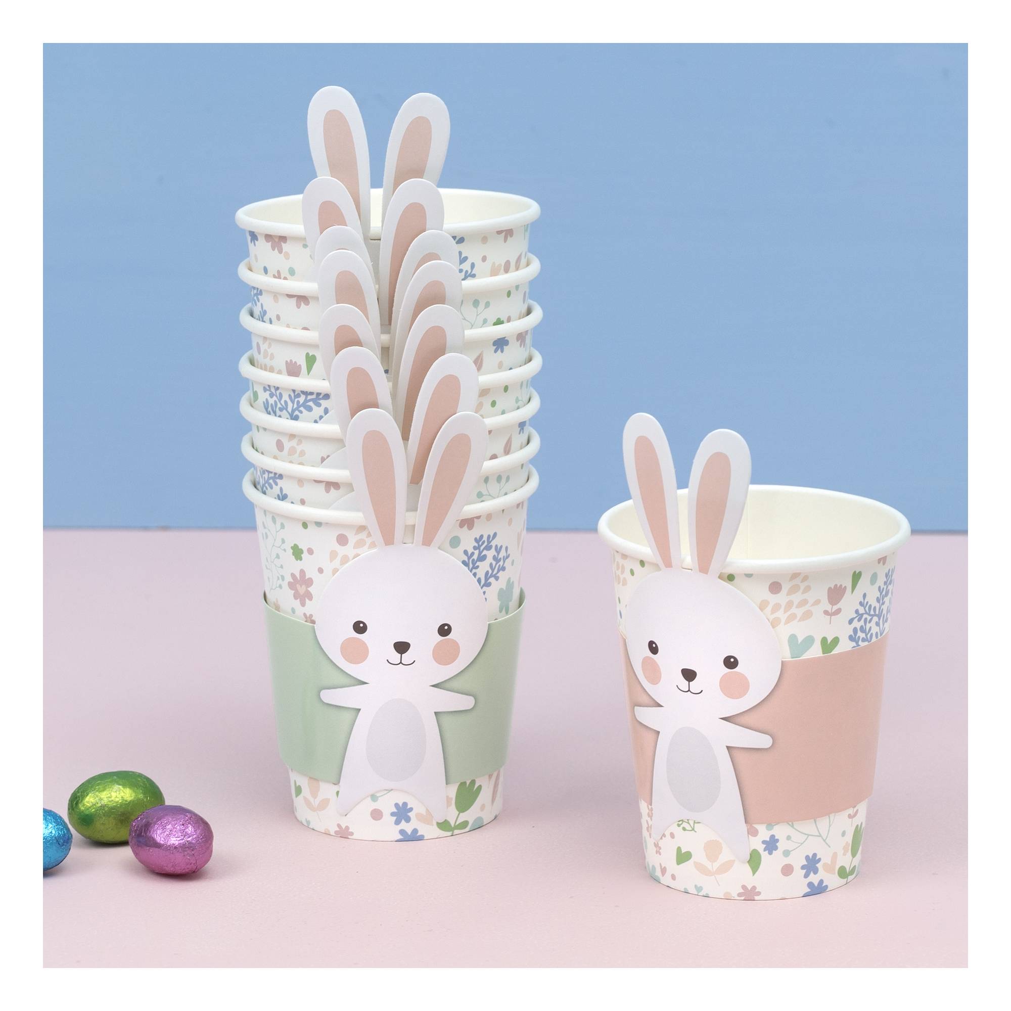 Bunny Ears Paper Cups 8 Pack