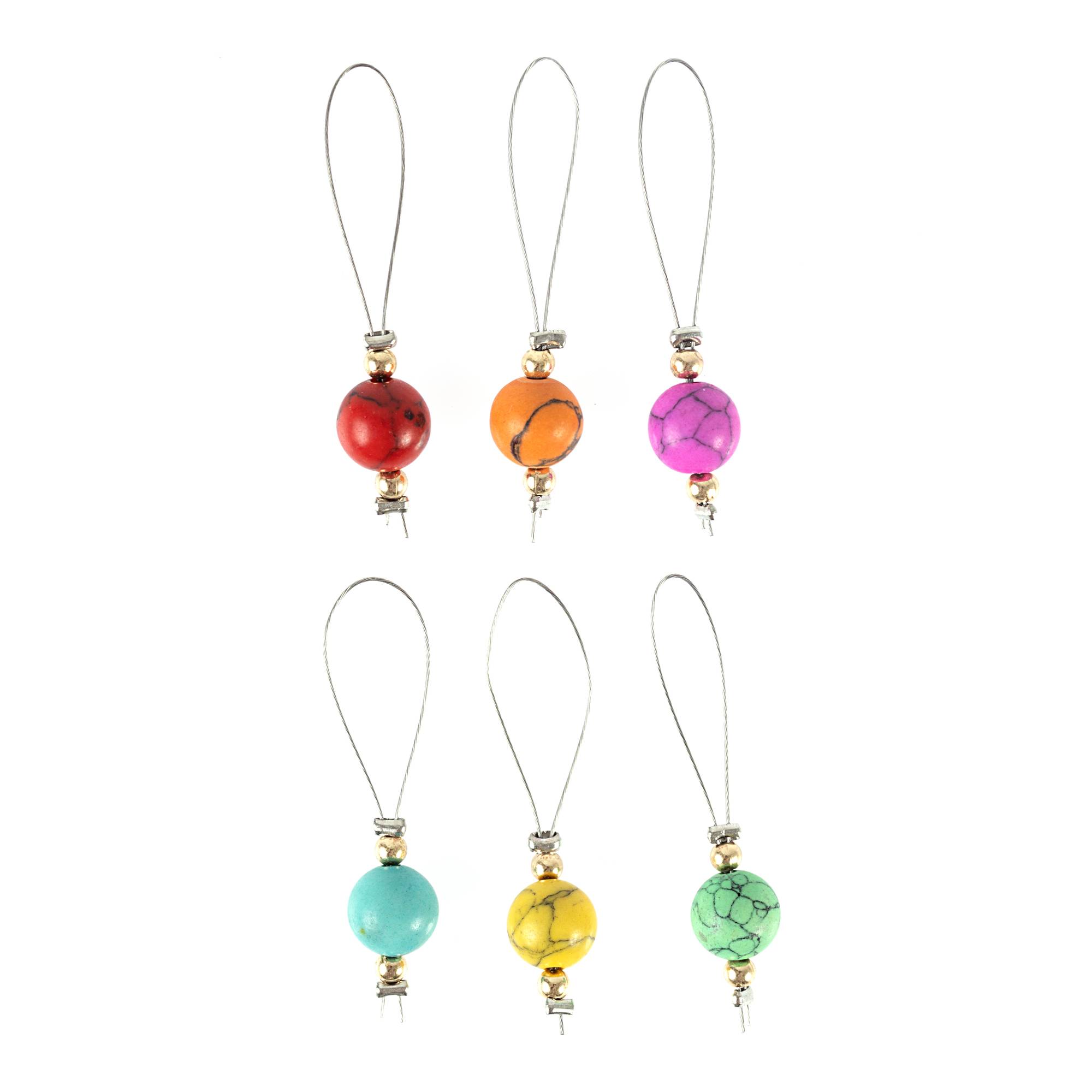 Round Stitch Marker Charms 6 Pack