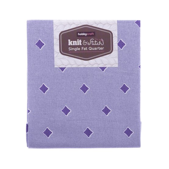 Purple Diamond Single Cotton Fat Quarter
