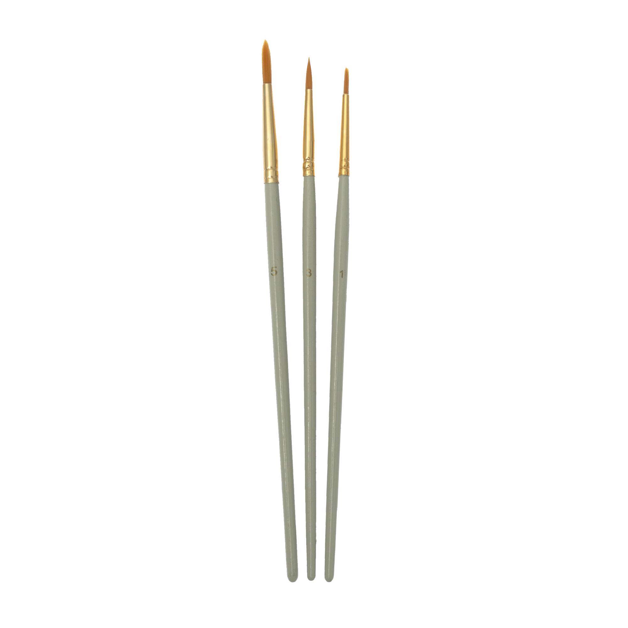 Craft Wooden Brush Set 3 Pack