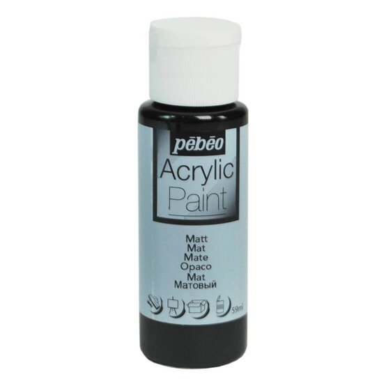 Pebeo Black Matt Acrylic Craft Paint 59ml
