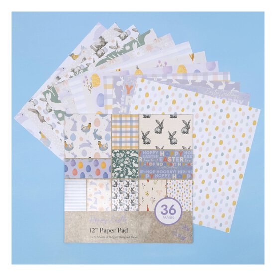 Hoppy Easter Paper Pad 36 Sheets 12 x 12 Inches